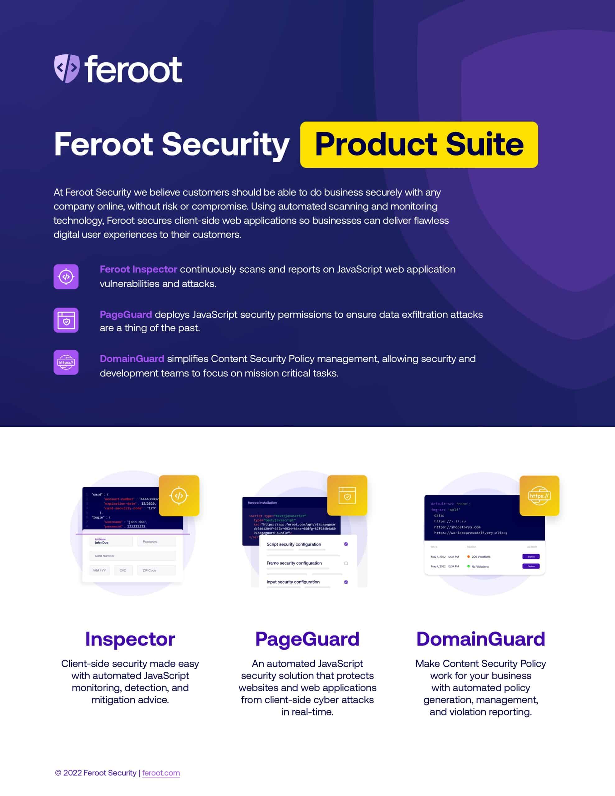 Feroot Security Product Suite