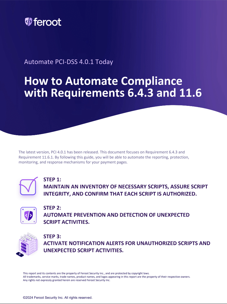 compliance with requirements 6.4.3 and 11.6