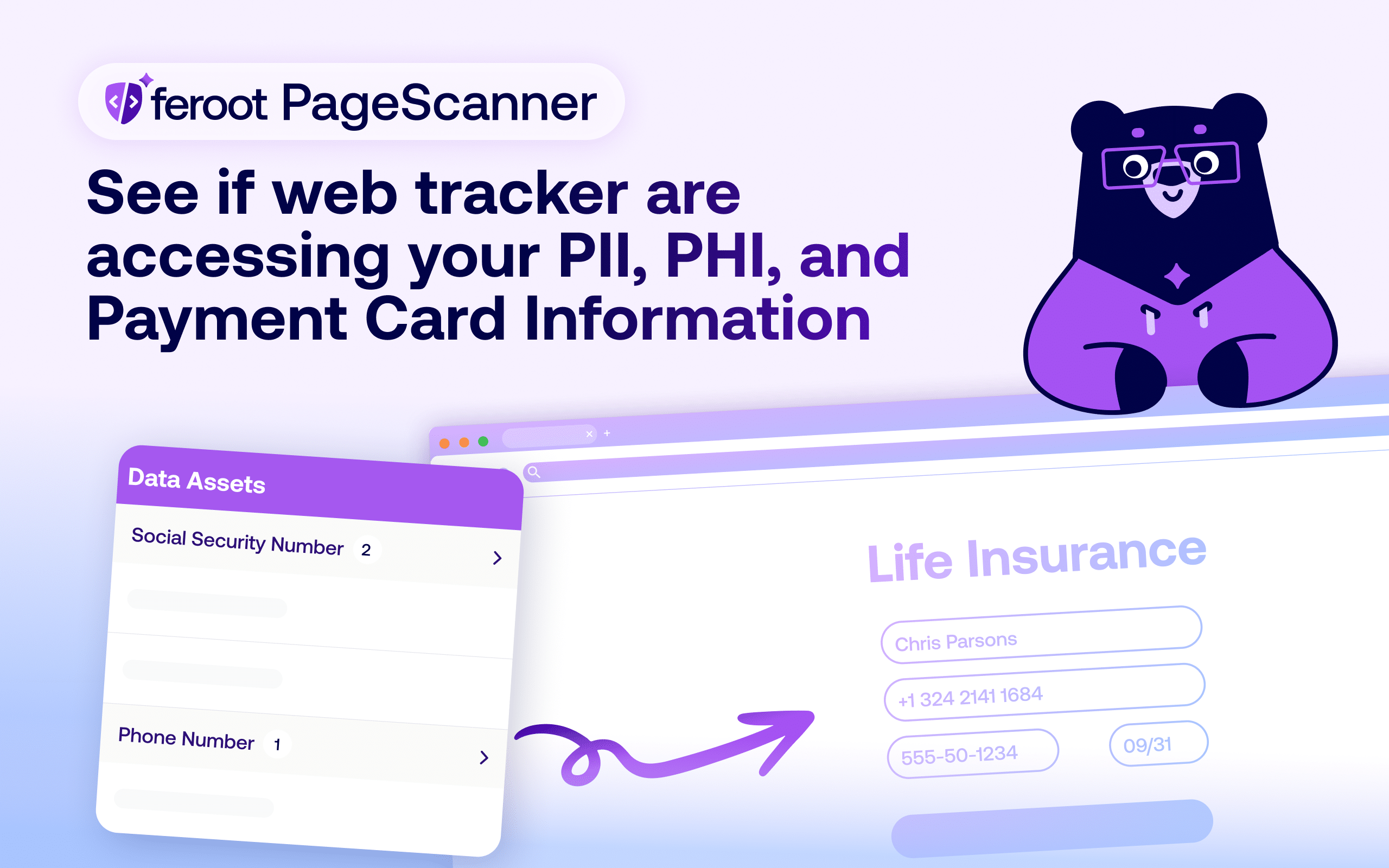 Feroot Privacy Extension for Chrome showing tracker detection in action